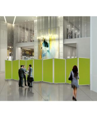 Screen Gems Commercial Residential Double-sided Wheeled 9 Panel Screen