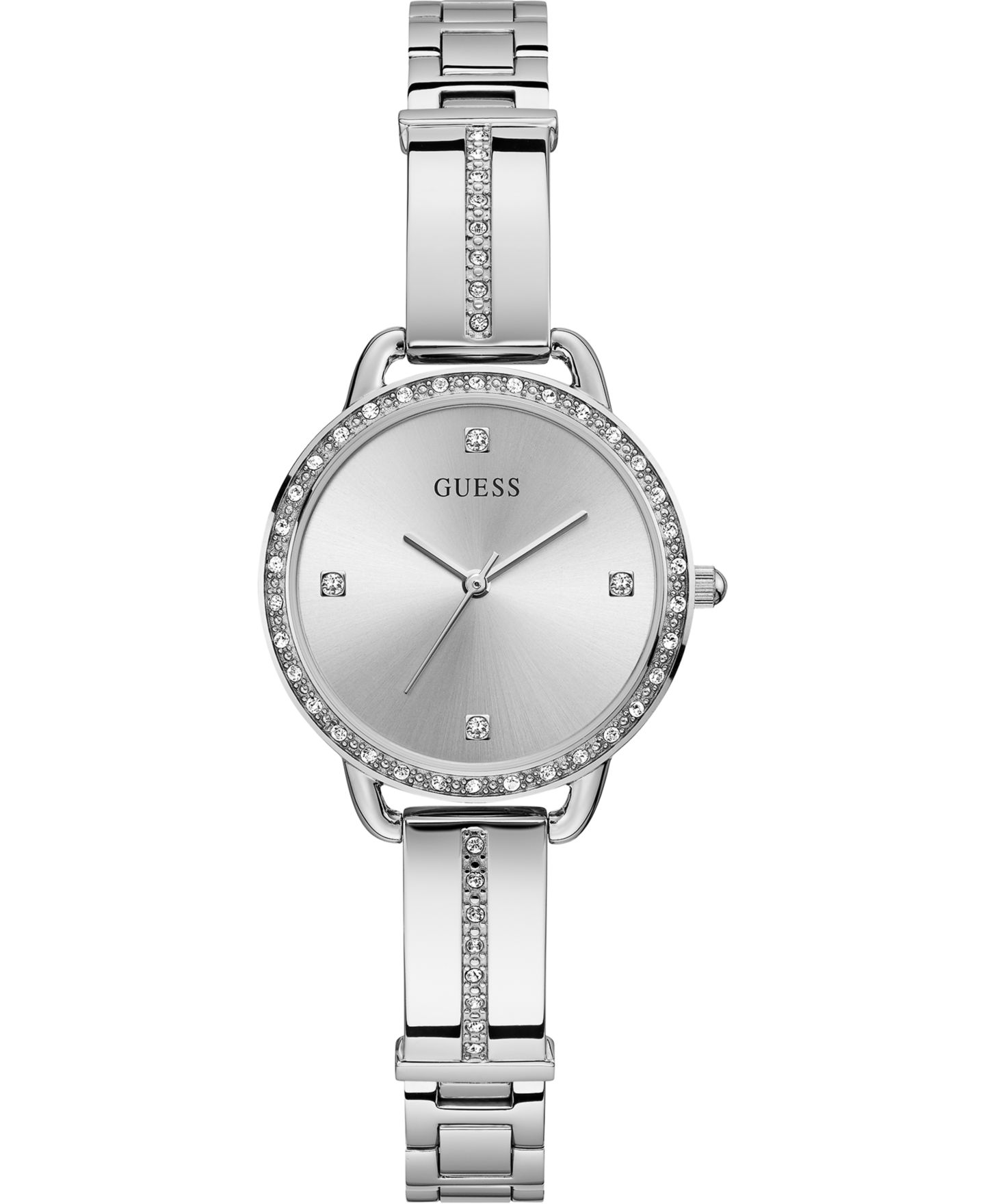 Женские часы GUESS Stainless Steel Semi-Bangle Bracelet Watch 30mm — фото 1