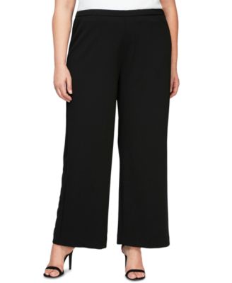 plus size wide leg dress pants