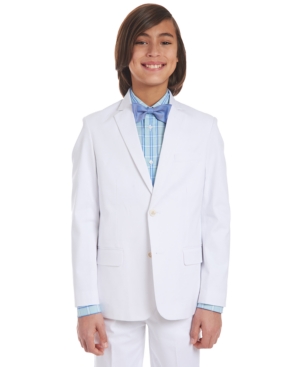 Tommy Hilfiger Big Boys Stretch White Twill Suit Jacket