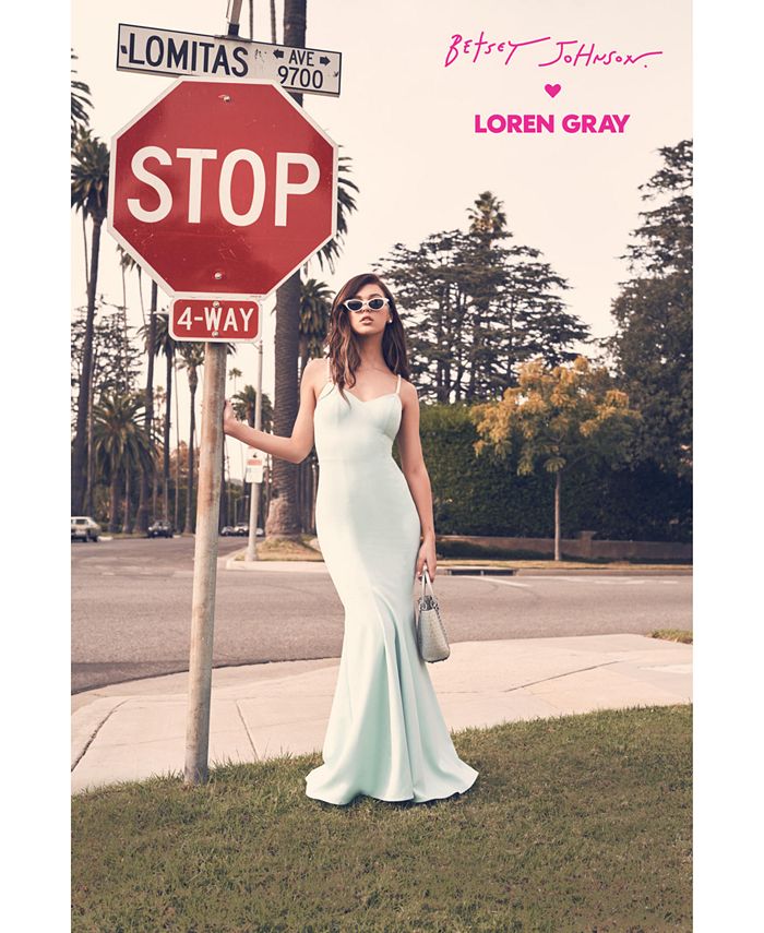 Betsey Johnson BeadedStrap Mermaid Gown Macy's