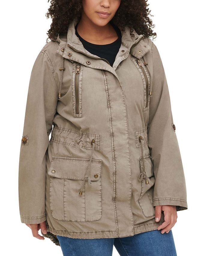 opladning Udtale kapital Levi's Plus Size Trendy Lightweight Parachute Cotton Hooded Jacket - Macy's