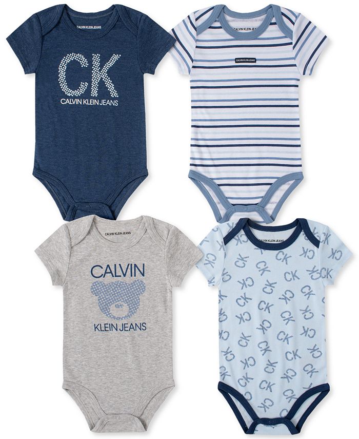 Calvin Klein Baby Boys Four Pack Bodysuits & Reviews - All Baby - Kids ...