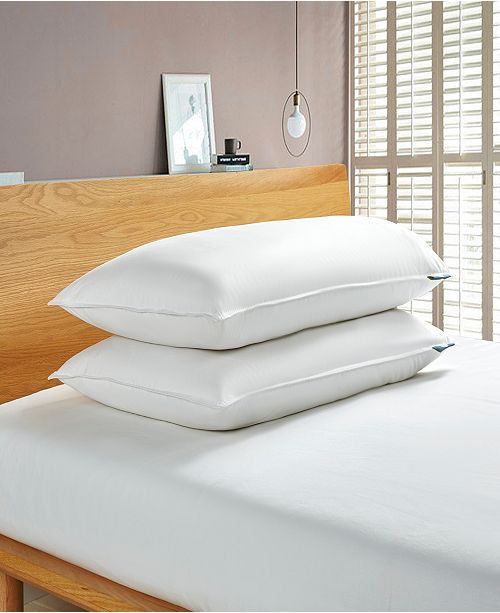 Serta White Goose Feather And Down Fiber Bed Pillows 2 Pack Back Sleeper Reviews Pillows Bed Bath Macy S