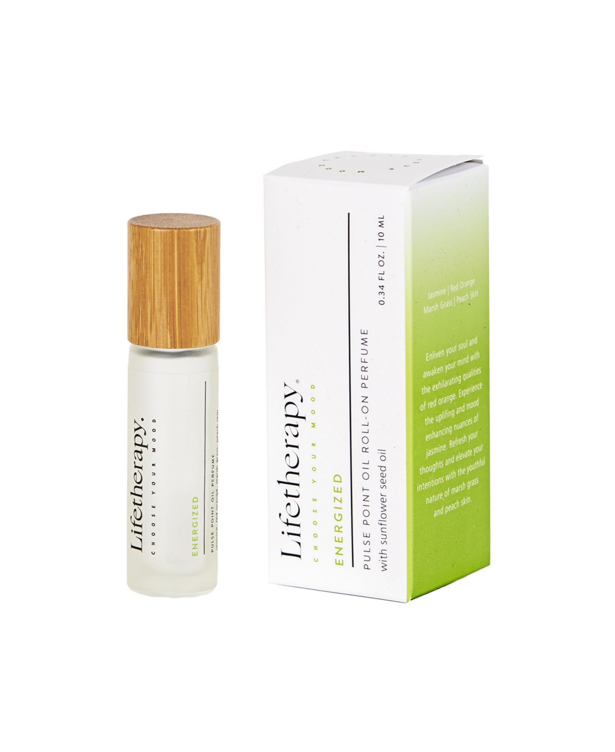Lifetherapy Energized Pulse Point Oil Roll-On Perfume, 0.34 oz