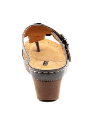 Women's Flora Rosette Wedge Sandals