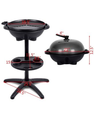 Electric BBQ Grill 1350W Non-stick 4 Temperature Setting Outdoor