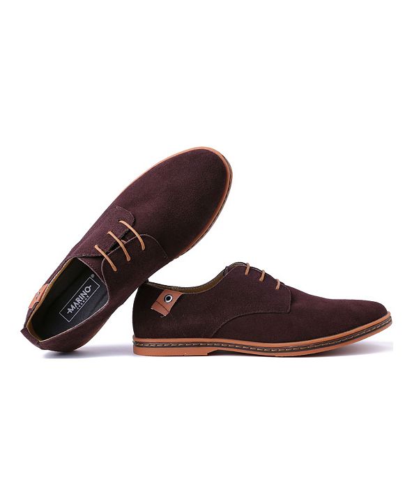 mio marino men's suede derby casual dress shoes