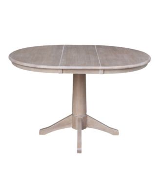 36" Round Top Pedestal Table with 12" Leaf