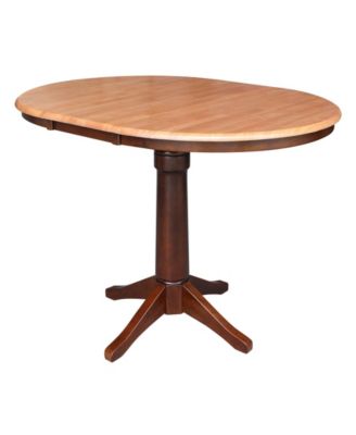 36" Round Top Pedestal Table with 12" Leaf