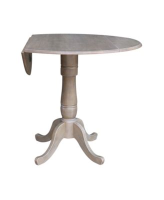 42" Round Dual Drop Leaf Pedestal Table