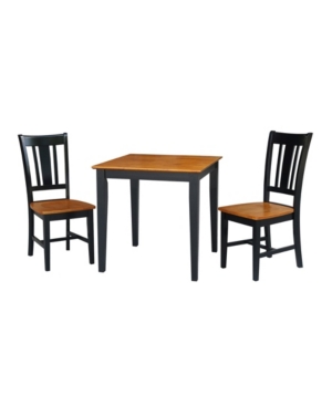 International Concepts Dining Table With 2 Chairs In Black