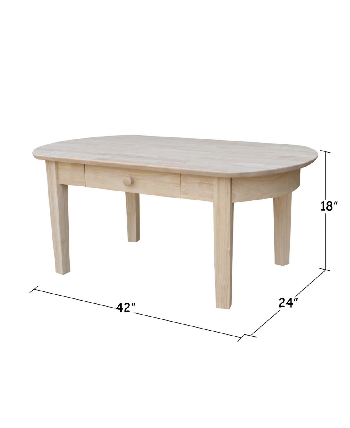 International Concepts Philips Oval Coffee Table