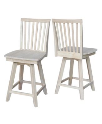 Mission Counter Height Stool with Swivel and Auto Return