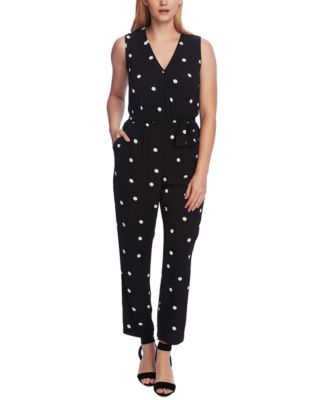vince camuto polka dot jumpsuit