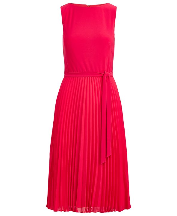 ralph lauren pleated georgette dress