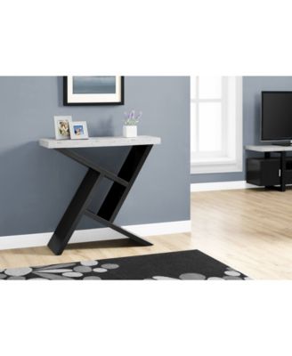 Accent Table - 36" L Cement-Look Hall Console
