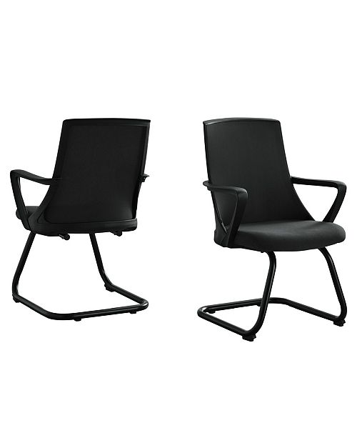 Monarch Specialties Office Chair 2 Piece Guest Mesh Mid Back Reviews Furniture Macy S