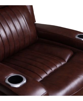 henriel leather power recliner with air massager