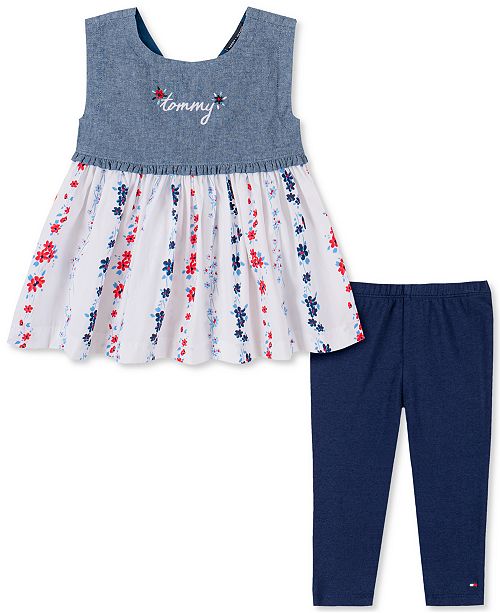 Tommy Hilfiger Little Girls Chambray Tunic Leggings Set Reviews