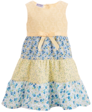 Blueberi Boulevard Baby Girls Tiered Cotton Sundress