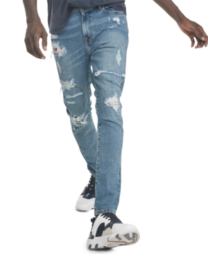 Tommy Hilfiger Denim Men's Skinny-Fit Stretch Destroyed Jeans