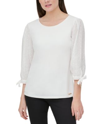 calvin klein eyelet top