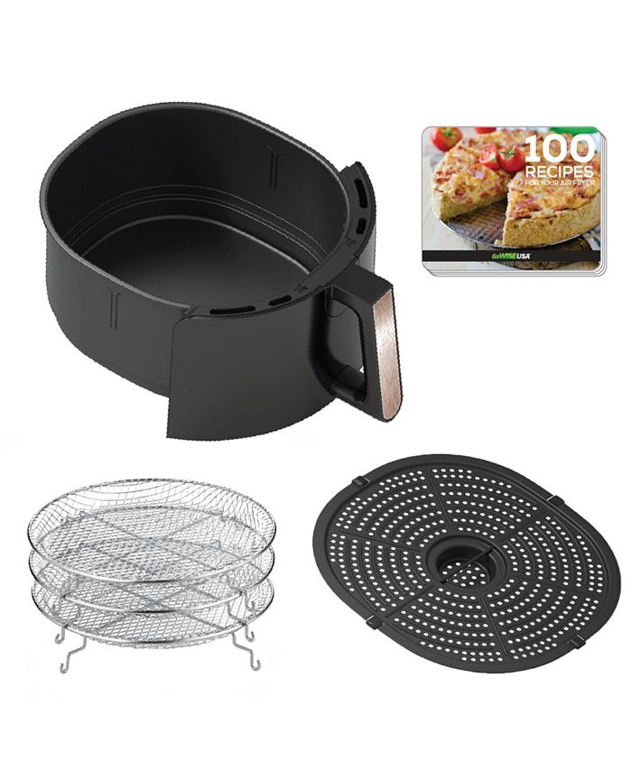 GoWISE USA Air Fryer with Dehydrator and 3 Stackable Racks, 7 Quart