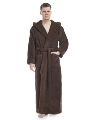 Men's Thick Full Ankle Length Hooded Turkish Cotton Bathrobe