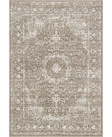 Amber Vintage-Inspired Persian Paisley Brown 6'7" x 9' Area Rug