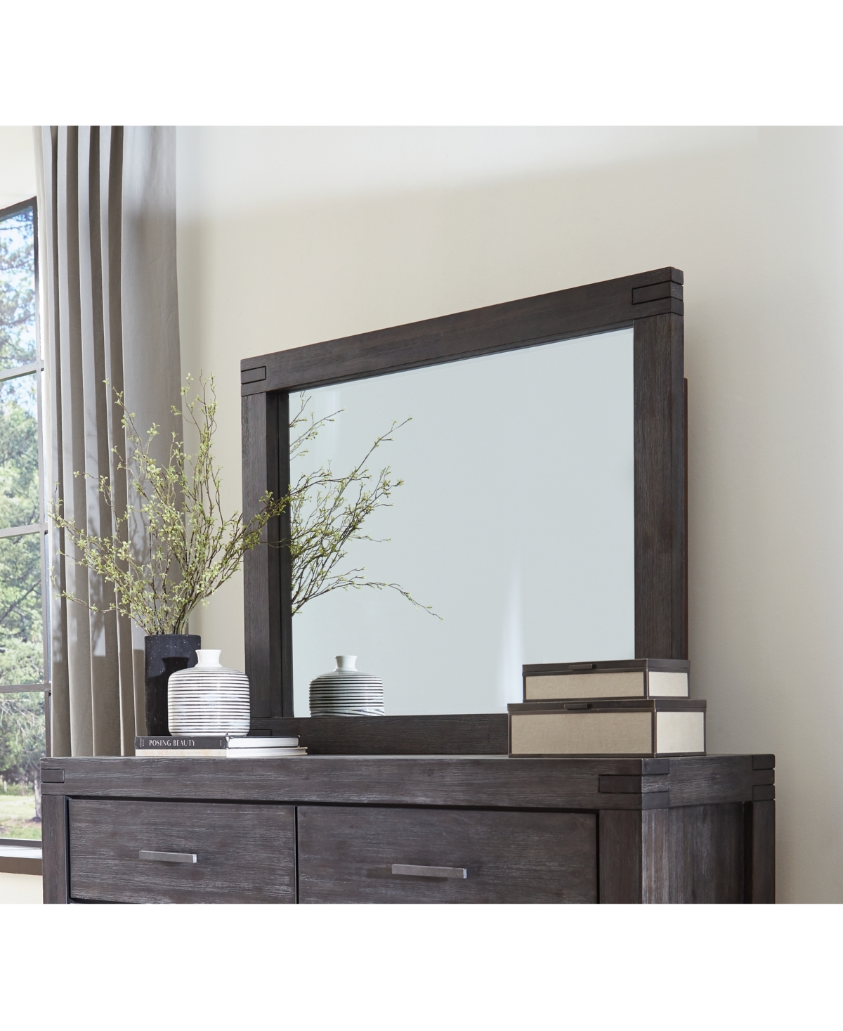 Closeout! Avondale Graphite Dresser- Mirror