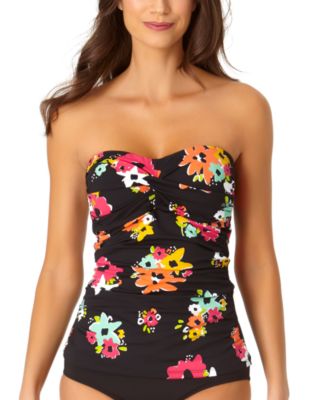 Anne Cole - Island Bloom Twist Bandeau Tankini Top