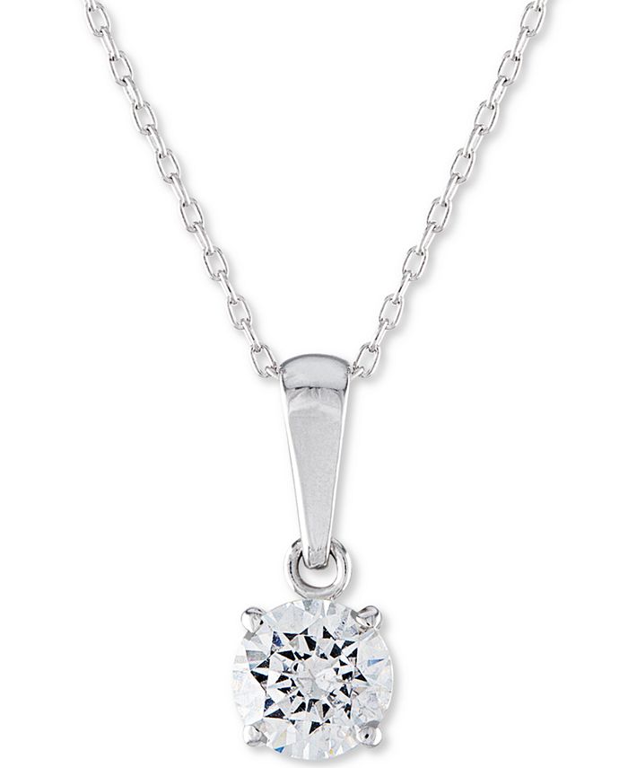 Macy's top solitaire necklace