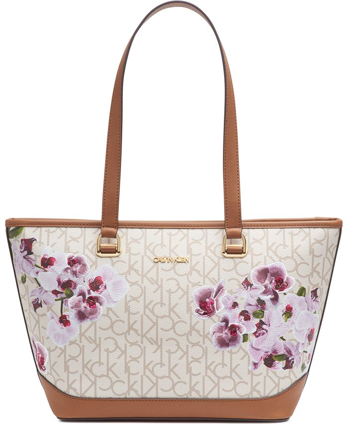 Calvin Klein Janae Orchid Logo Tote & Reviews - Handbags & Accessories -  Macy's