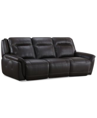 Lenardo 3-Pc. Leather Sofa with 3 Power Motion Recliners
