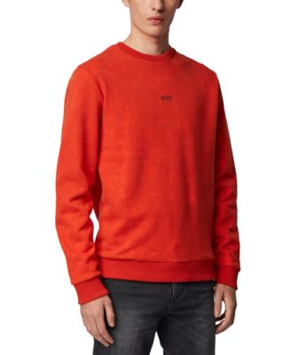 dark orange sweatshirt