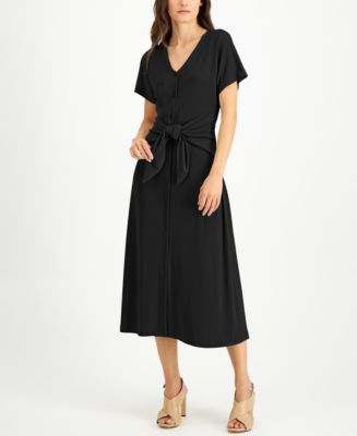 Alfani Tie-Front Dress, Created for Macy's - Macy's
