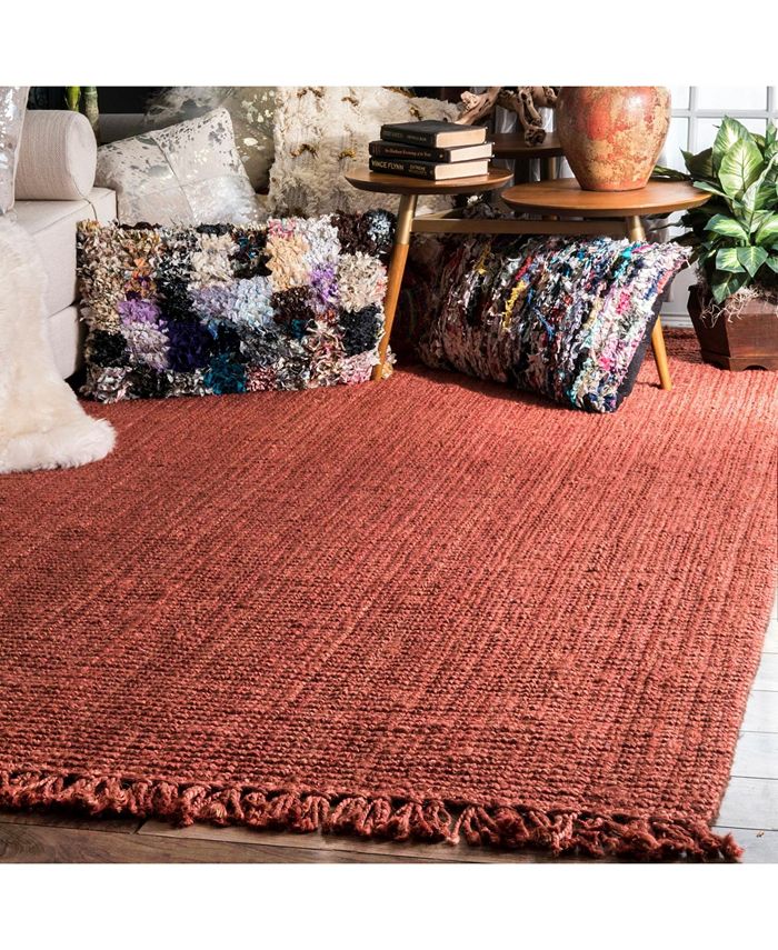 nuLoom Natura Natura Collection Chunky Loop Terracotta 4' x 6' Area Rug
