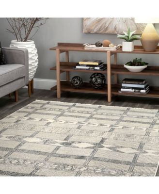 Fantasy Contemporary Ismay Gray Area Rug