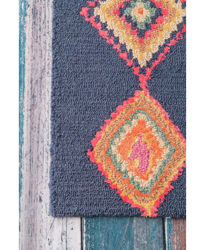 nuLoom San Miguel Hand Tufted Belini Navy 5' x 8' Area Rug Macy's