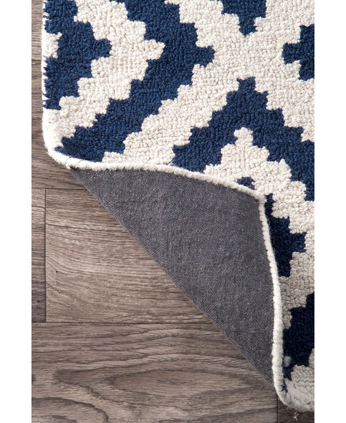 nuLoom Harmony Contemporary Kellee Navy 8'6" x 11'6" Area Rug Macy's