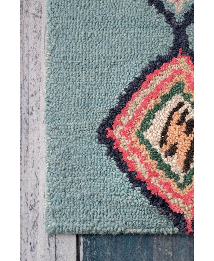 nuLoom San Miguel Hand Tufted Belini Turquoise 6' x 9' Area Rug Macy's