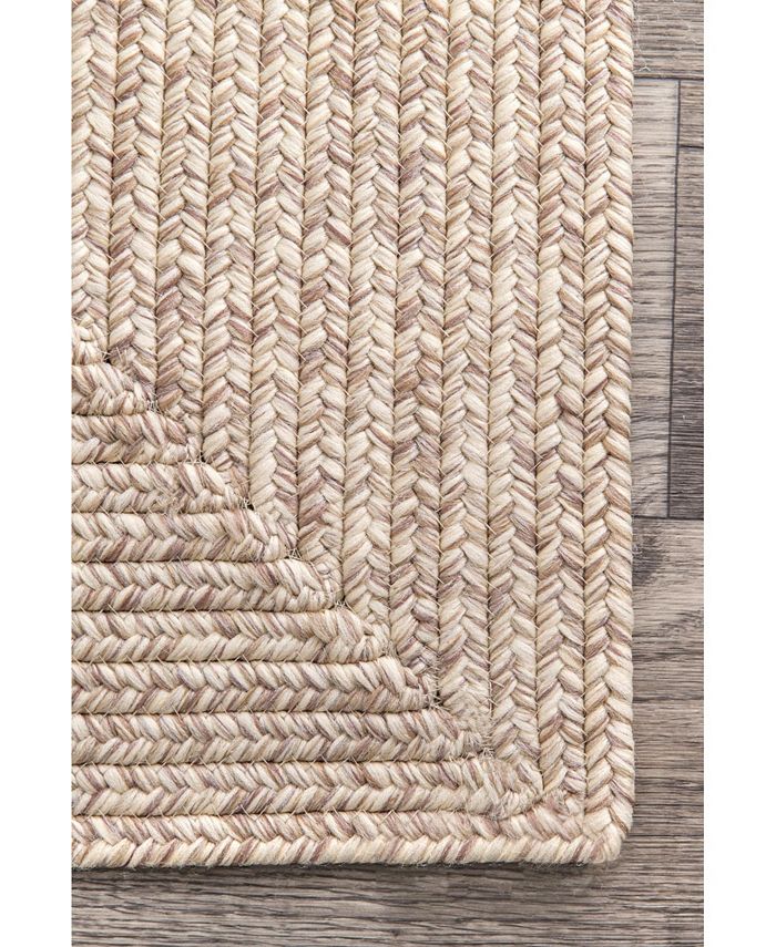 nuLoom Festival Braided Lefebvre Tan 8'6" x 11'6" Area Rug Macy's