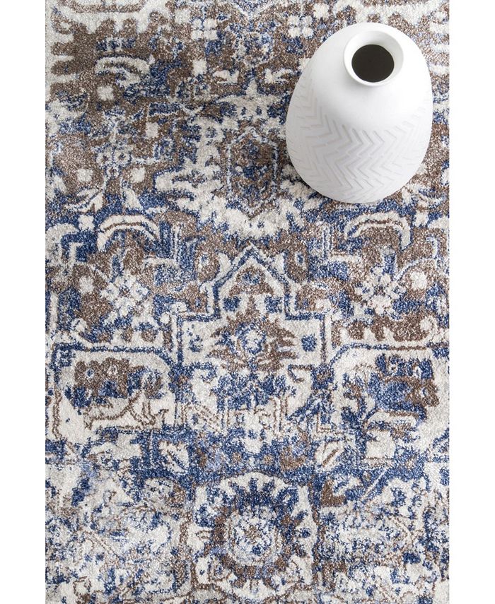 nuLoom Amber Lilah Medallion VintageInspired Mist 6'7" x 9' Area Rug Macy's