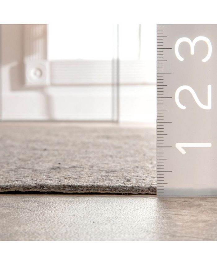 nuLoom Low Profile Pad Premium Basketweave NonSlip Grip Gray 4' x 6