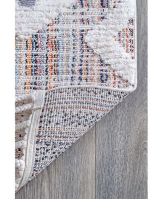 Lorden Theola Geometric High-Low Gray Area Rug