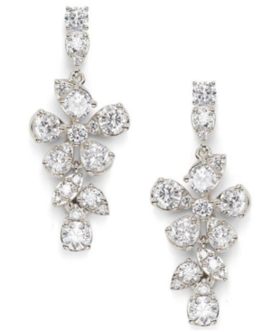 image of Eliot Danori Cubic Zirconia Floral Drop Earrings, Created for Macy-s