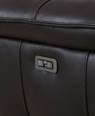 Lenardo 5-Pc. Leather Sectional with 2 Power Motion Recliners and Console, Created for Macy's