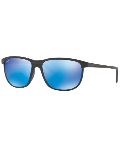 Солнцезащитные очки Maui Jim Unisex Dragon's Teeth Polarized Sunglasses, MJ000608, цвет: Синий тёмный / Синий
