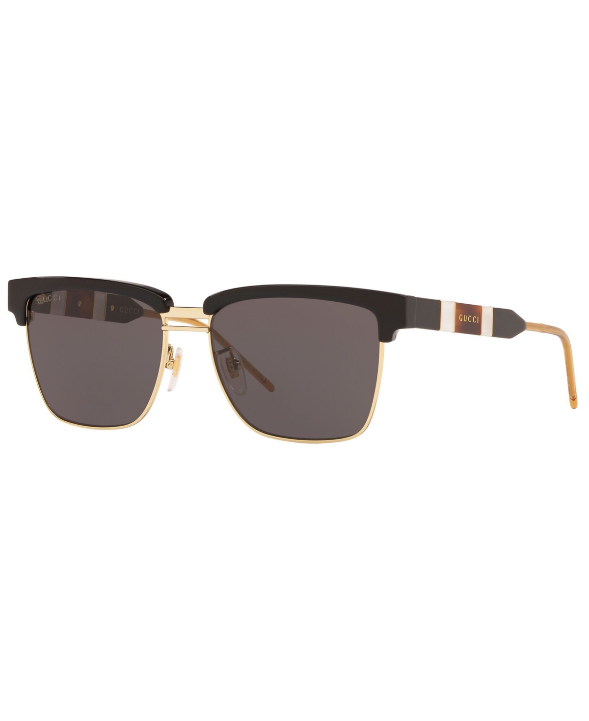 Gucci Men's Sunglasses, Gg0603s In Black Shiny,grey